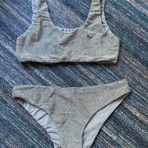 Danielle Guizio Soft Shimmer Bikini Set SIZE SMALL